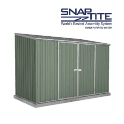Absco 10 X 5ft Space Saver Metal Pent Shed - Green -Sandtex Shop 13440844 2134929185801898