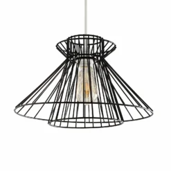 Dalston Wire Easy Fit Light Shade - Black -Sandtex Shop 13453792 1034915323279483