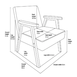 Alex Mid Century Armchair - Green -Sandtex Shop 13514418 6125061732415707