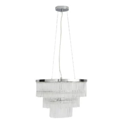 Highgate 3 Tier Pendant Light - Chrome -Sandtex Shop 13529594 7714945396511436