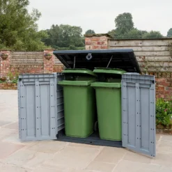 Keter Store It Out Ace Outdoor Garden Storage Shed 1200L - Grey / Graphite -Sandtex Shop 13531577 7064925770968030