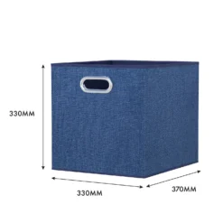 Clever Cube Fabric Insert - Set Of 2 - Steel Blue -Sandtex Shop 13911397 2654981913057490