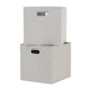 Clever Cube Fabric Insert - Set Of 2 - Taupe -Sandtex Shop 13911402 1555021570501313