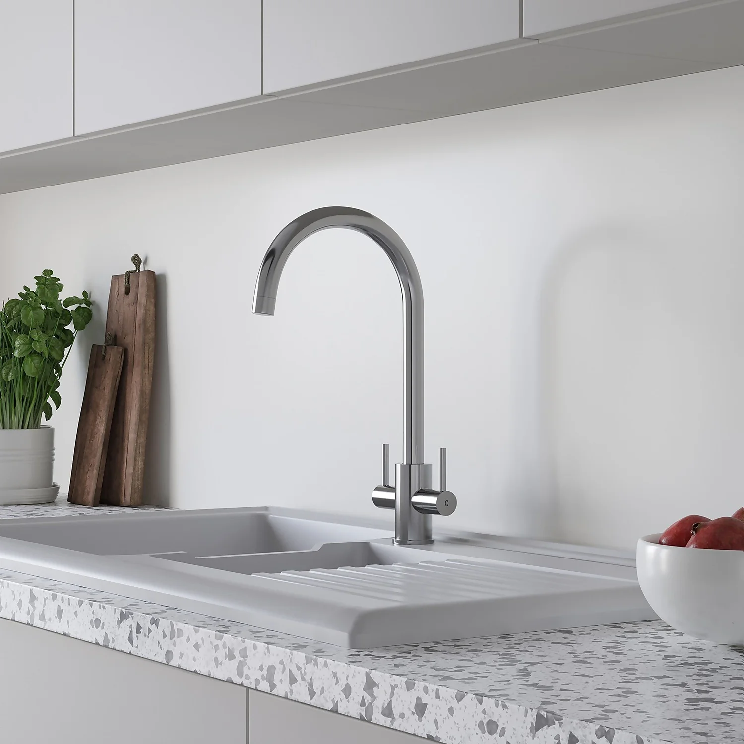 Leonie Twin Lever Tap - Chrome 4 Leonie Twin Lever Tap - Chrome - Image 2