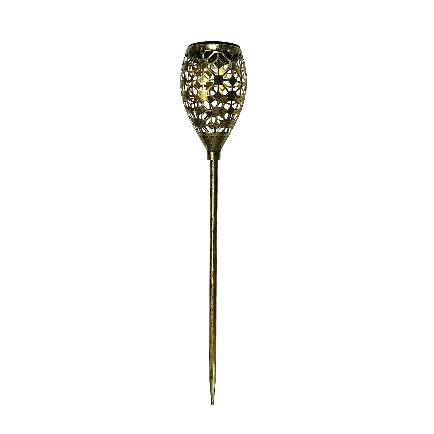 Homebase Edit Antique Gold Solar Moroccan Stake Light - 65cm 4 Homebase Edit Antique Gold Solar Moroccan Stake Light - 65cm - Image 2