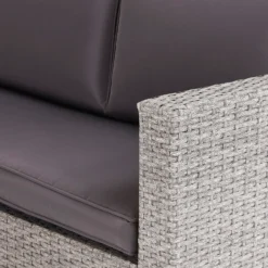 Alexandria Rattan Effect Garden Corner Sofa Set - Ash Grey -Sandtex Shop 13971225 1225022704599182