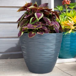 Wave Pot Charcoal - 33cm -Sandtex Shop 13973616 2355011239813081