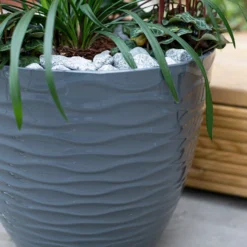 Wave Pot Charcoal - 33cm -Sandtex Shop 13973616 9385011239920412