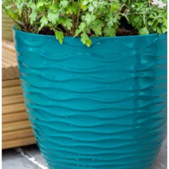 Wave Pot Teal - 33cm -Sandtex Shop 13973618 1505011239754191