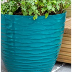 Wave Pot Teal - 33cm -Sandtex Shop 13973618 7925011239947874