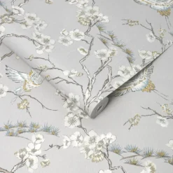 Sublime Japan Grey And Blue Wallpaper -Sandtex Shop 13991818 3275003725779132