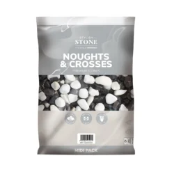 Stylish Stone Noughts & Crosses Decorative Pebbles Midi Bag -Sandtex Shop 13996137 1375013106844448