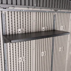 Lifetime 7x7ft Outdoor Storage Shed - Rough-Cut Grey -Sandtex Shop 13997403 5775000055102387