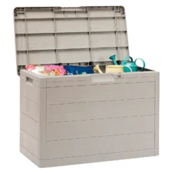 Toomax Garden Storage Box 160L - Warm Grey -Sandtex Shop 13997480 1115004537171423
