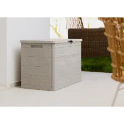 Toomax Garden Storage Box 160L - Warm Grey -Sandtex Shop 13997480 6735004537331098