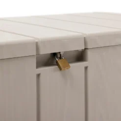Toomax Bravo Garden Storage Box 270L - Warm Grey -Sandtex Shop 13997481 1505004537275931