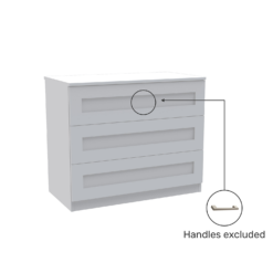 House Beautiful Realm Wide Chest Of Drawers - White Shaker (W) 900mm X (H) 756mm -Sandtex Shop 13999806 8415005576147458