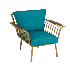 Omari Metal Garden Sofa Set - Teal & Gold -Sandtex Shop 14005703 8455022638225988