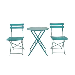 Millie Metal Bistro Set - Green -Sandtex Shop 14005782 6135018249521962