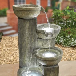 Stylish Fountain Ash Columns Water Feature With LEDs -Sandtex Shop 14519359 4105047822611828