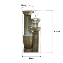 Stylish Fountain Ash Columns Water Feature With LEDs -Sandtex Shop 14519359 5615047822695786