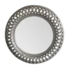 Tessere Antique Silver Round Wall Mirror - 112cm -Sandtex Shop 14820932 1305058437930778